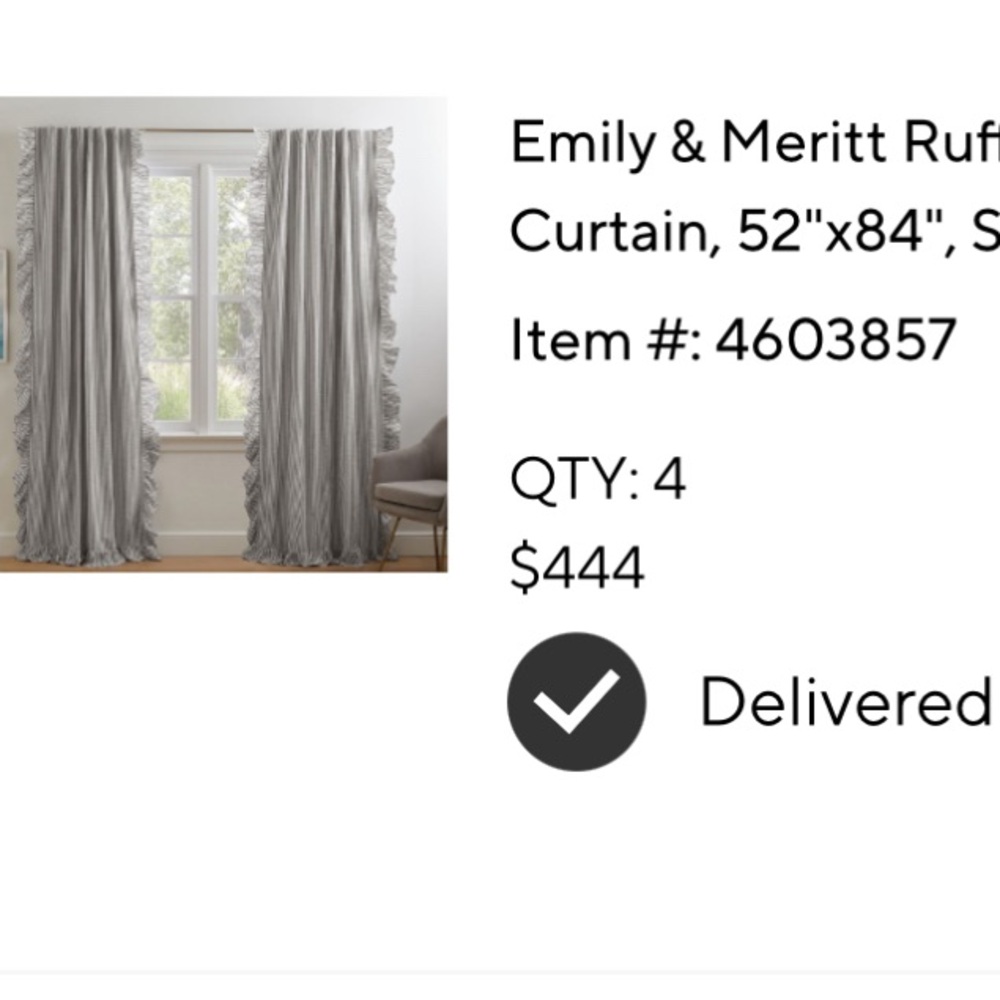 Pottery Barn teen Emily and Merritt blackout curtains